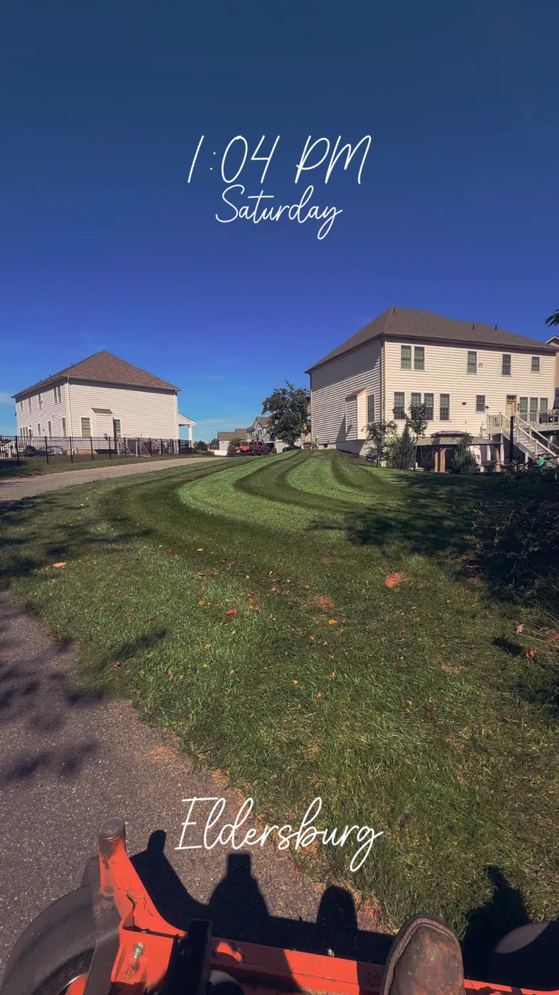 Mowing stripes at residence