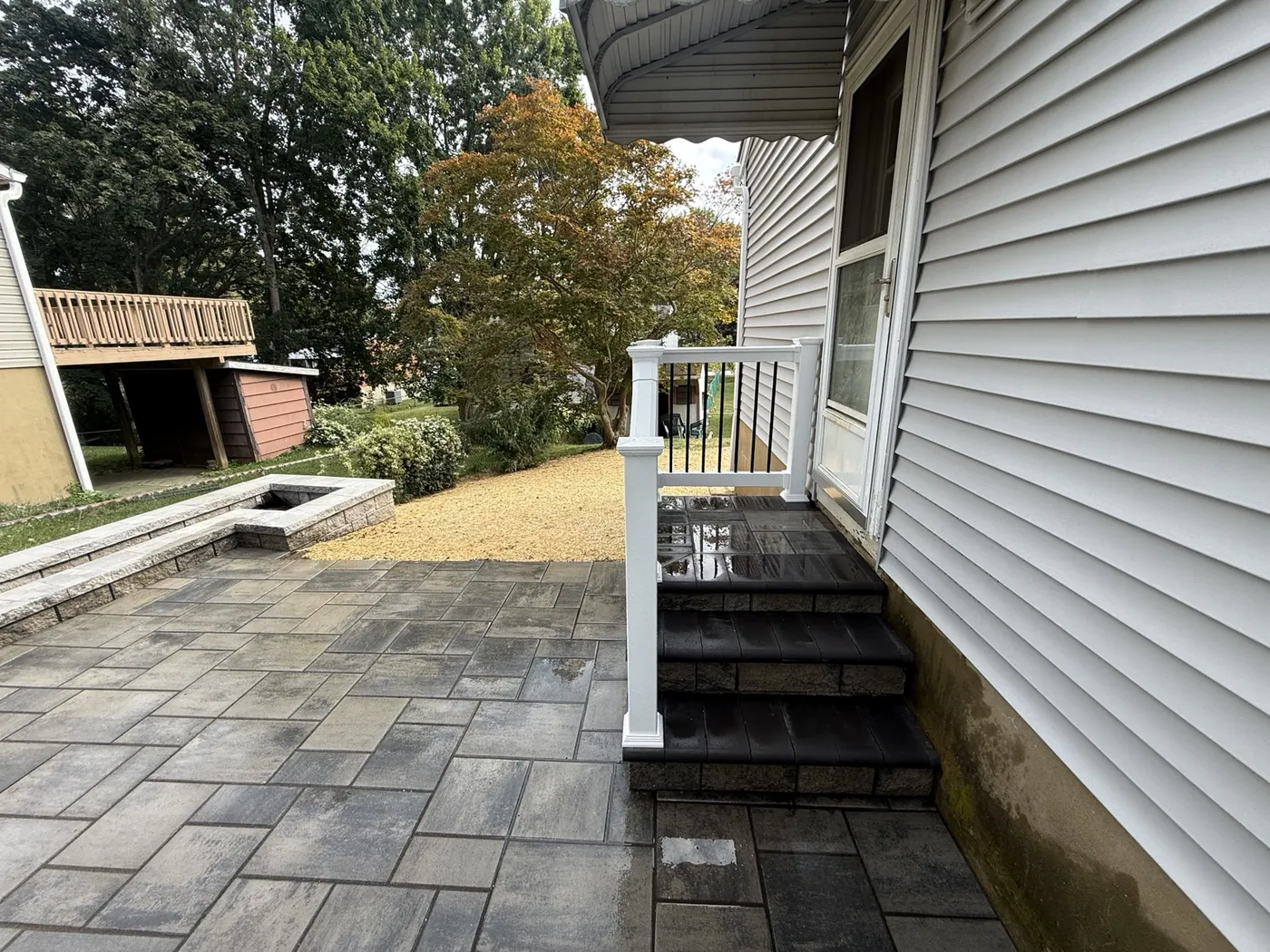 Finished paver patio