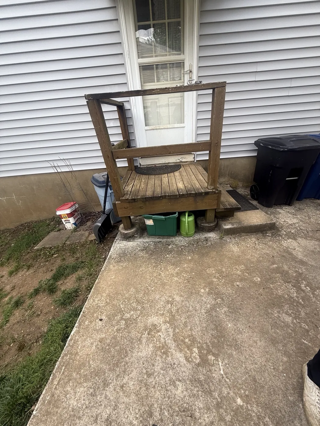 Old steps before patio build
