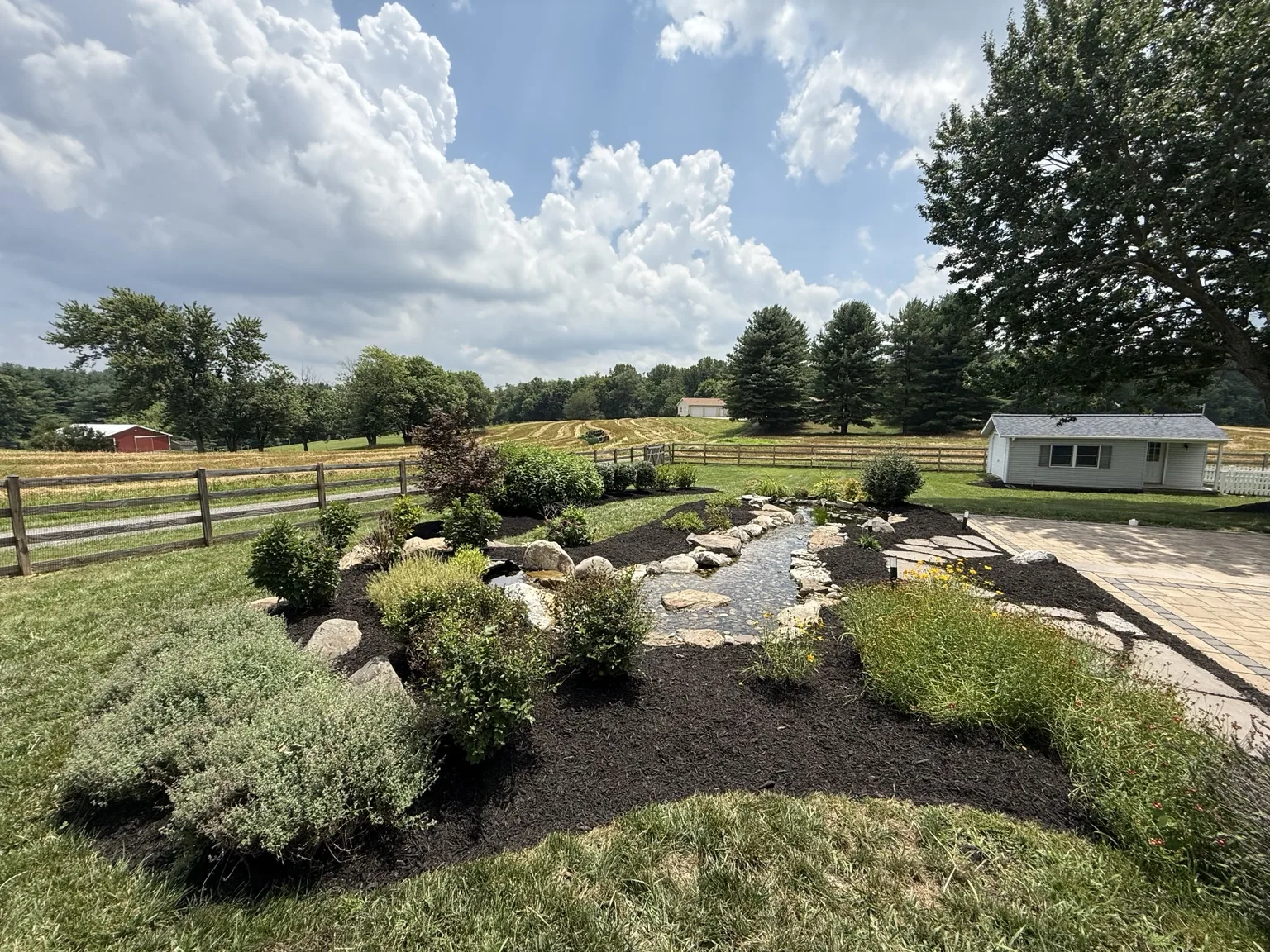 Finished pond refresh wide view